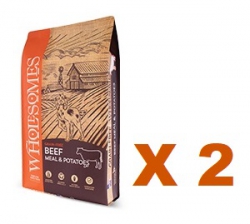 35磅 Sportmix Wholesomes Grain Free Beef Meal 天然無穀物牛肉鷹嘴豆狗糧x2包特價 (平均每包 $590) 美國製造  (到期日: 4-2025)