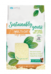 13磅 Sustainably Yours 善地球木薯玉米凝結貓砂, 粗顆粒, (橙色), 巴西製造( 新配方, 不能沖廁所 )