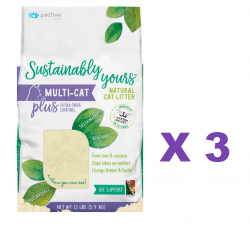 13磅 Sustainably Yours 善地球木薯玉米凝結貓砂x3包特價, 幼顆粒, (紫色) (平均每包 $158) 巴西製造  - 需要訂貨( 新配方, 不能沖廁所 )