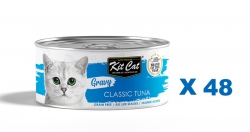 70克 Kit Cat 無穀物鮮嫩吞拿魚汁湯主食貓罐頭x48罐特價 (平均每罐 $8), 泰國製造