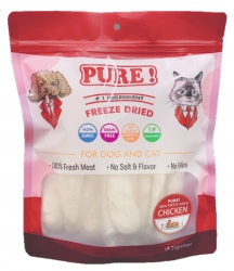 300克 Pure Freeze Dried Chicken Fillet 冷凍乾純雞胸肉 (內有獨立包裝 100克x3包) 貓狗適用 中國製造  (到期日: 3-2025)