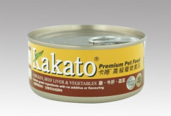 170克 Kakato 雞、牛肝、蔬菜貓狗罐頭