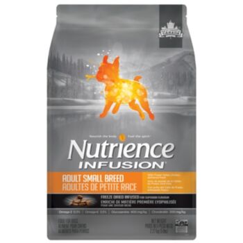 5磅 Nutrience Infusion Chicken Oat Small Breed 天然凍乾鮮雞肉燕麥小型成犬糧x2包特價 (平均每包 $210) 加拿大製造    - 需要訂貨