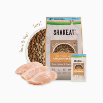 3公斤Shakeat 凍乾雞肉+雞肉三文魚狗糧 