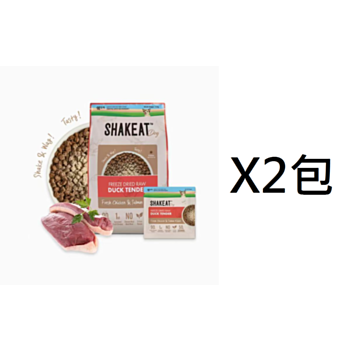 1.2公斤Shakeat 凍乾鴨胸肉+雞肉三文魚狗糧X2包(平均為$135包)