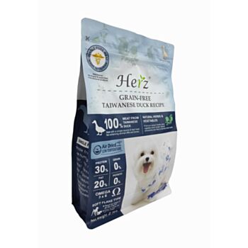 2磅 Herz 赫緻無穀物低溫烘焙鴨肉狗糧, 台灣製造, (到期日: 10-2026)