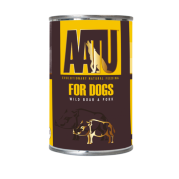 400克 AATU Wild Boar & Pork 豬肉及野豬主糧狗罐頭, 歐盟製造
