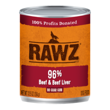 354克 RAWZ Beef & Beef Liver Pate 無穀物牛肉及牛肝肉醬狗罐頭, 美國製造 