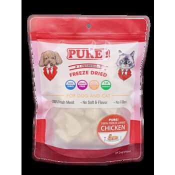 100克 Pure Freeze Dried Chicken Chunk 冷凍乾純雞肉塊, 貓狗適用, 中國製造