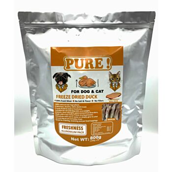 800克 Pure Freeze Dried Duck Fillet  冷凍乾純鴨肉胸, 貓狗適用 (內有獨立包裝 100克x8包) 中國製造