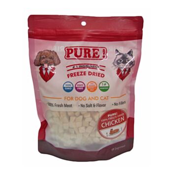 100克 Pure Freeze Dried Chicken 冷凍乾純雞肉粒, 貓狗適用, 中國製造