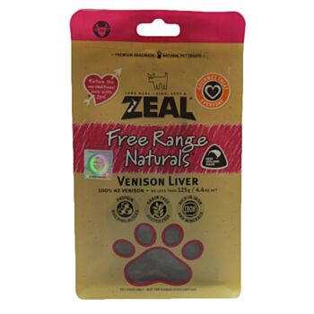 125克 Zeal Venison Liver 天然鹿肝狗小食, 紐西蘭製造