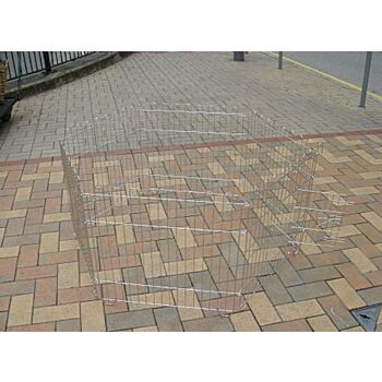 6件裝連接式銀色電鍍圍欄 (長度153吋 [12.75呎]，每塊高 27吋)  中國製造    - 需要訂貨