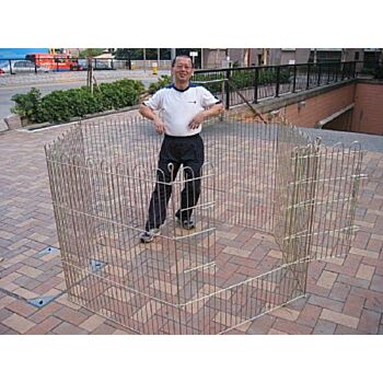 6件裝電鍍特大圍欄  (長度 216吋 [18呎], 每塊高度 44吋)  中國製造