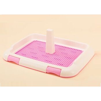 18.5x13.5吋帶柱掀式網格狗廁所板, 細 - 粉紅色