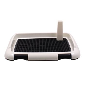 26x17.5吋帶柱掀式網格狗廁所板, 大 - 黑色