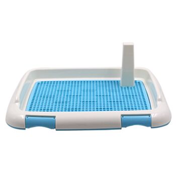 26x17.5吋帶柱掀式網格狗廁所板, 大 - 藍色