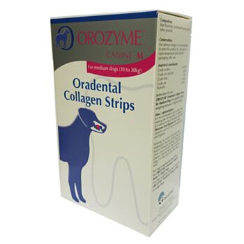 Orozyme Oradental Collagen Strips 141克狗用骨膠原潔牙片(中) , 比利時製造 