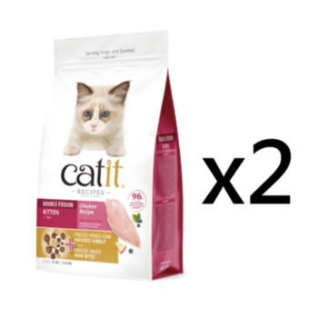 4磅Catit 凍乾內層及凍乾雞肉幼貓糧x2包