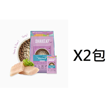 3公斤Shakeat 凍乾鱈魚+雞肉三文魚無穀物貓糧x2包(平均為$295包)