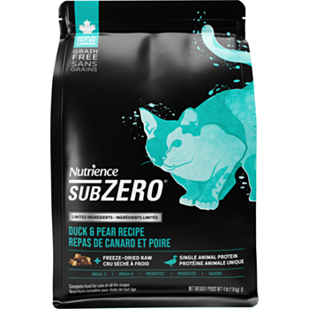 4磅 Nutrience Sub-Zero L.I.D. Duck & Pear  Recipe 無穀物單一蛋白鴨肉梨全貓糧, 加拿大製造