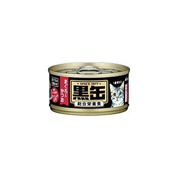 80克 黑缶吞拿魚+鰹魚貓罐頭 (紅色)x24罐, 泰國製造  (到期日: 10-2026)