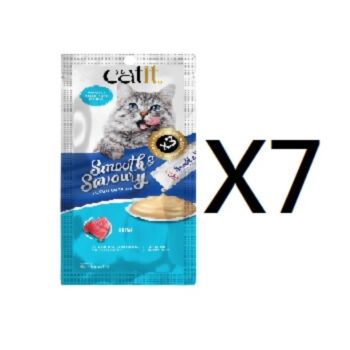 4支裝Catit 吞拿魚肉醬貓小食 ,(15克X4支) 7包