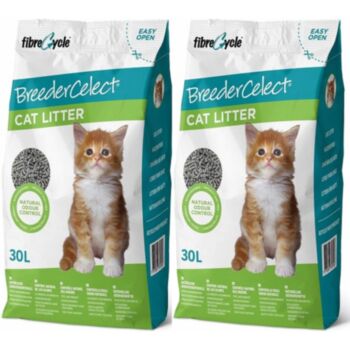 30公升 BreederCelect Cat Litter 倍力環保再造紙砂x2包特價 (平均每包 $209) 英國製造