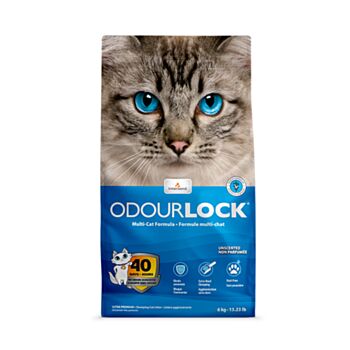 6公斤 Odourlock Multi-Cat Foumula Unscented 強力除臭凝結貓砂, 加拿大製造