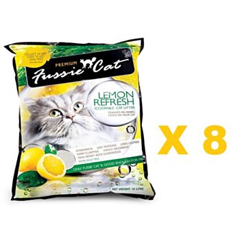 10公升 Fussie Cat 檸檬味貓砂x8包特價(平均每包 $53) 中國製造