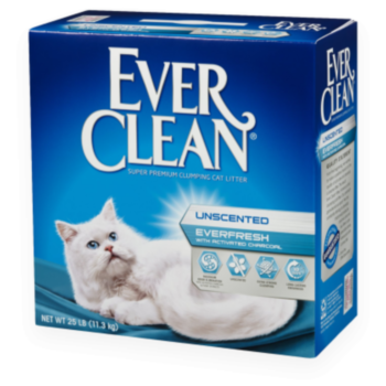 25磅 Everclean 活性炭粗粒配方貓砂 (白邊)  美國製造