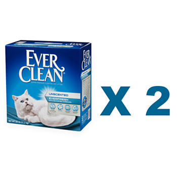 25磅 Everclean 活性炭粗粒配方貓砂 (白邊)x2箱特價 (平均每箱 $175),  美國製造