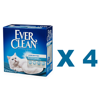 25磅 Everclean 活性炭粗粒配方貓砂 (白邊)x4箱特價(平均每箱 $168)  美國製造