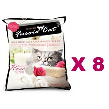 10公升 Fussie Cat cat sand 玫瑰味貓砂x8包特價 (平均每包 $53), 中國製造