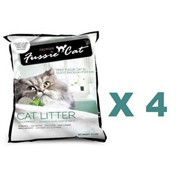 10公升 Fussie Cat cat sand 原味貓砂x4包特價 (平均每包 $55) 中國製造