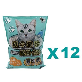 8公升 QQ Kit Clumping Paper Litter 活性炭貓紙砂x12包特價 (平均每包 $60)  日本製造