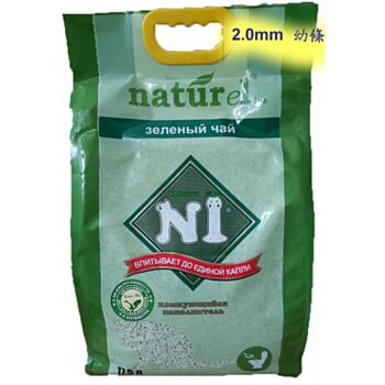 17.5公升 N1 天然綠茶味玉米豆腐貓砂 (2.0mm 幼條)