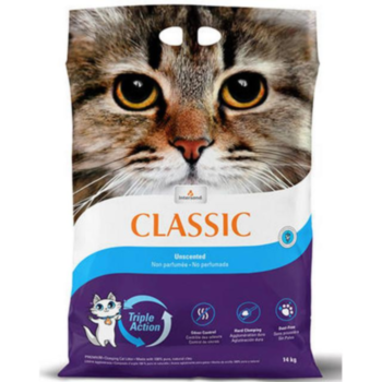 14公斤 Intersand Classic Unscented Cat Sand 無香味凝結貓砂, 加拿大製造