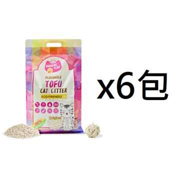 18公升Magic Cat 原味豆腐貓砂,2mm x6包(平均為$72包)