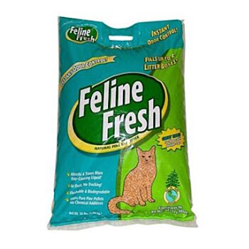 20磅 Feline Fresh Natural Pine Cat Litter 環保天然松木貓木粒, 美國製造