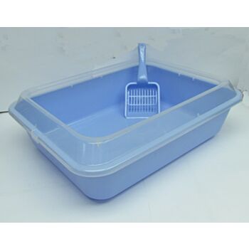 透明圍邊貓沙盆(大), 附送貓沙鏟, 台灣製造