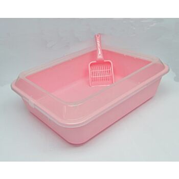 透明圍邊貓沙盆(大), 附送貓沙鏟, 台灣製造