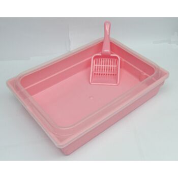 透明圍邊貓沙盆(細), 附送貓沙鏟 , 台灣製造