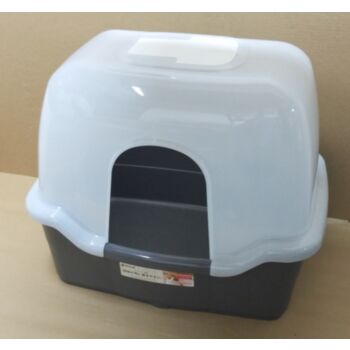 Richell 特大側門有蓋貓砂盆, 啡色, 日本製造