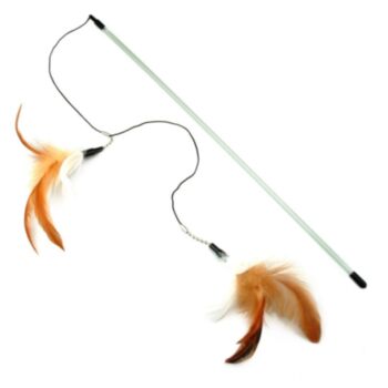 透明杆 - 田田天然環保羽毛逗貓棒