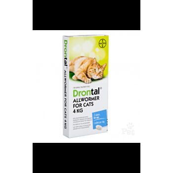 拜耳 Bayer Drontal Cat tablets(round and tapewormer) 貓用杜蟲丸 (每粒) (到期日: 11-2026)
