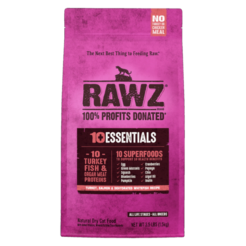 3.5磅RAWZ 10Essentials 火雞三文魚脫水白魚全貓糧 , 美國製造