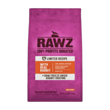 3.5磅RAWZ 單一蛋白無穀物兔肉全貓糧, 美國製造