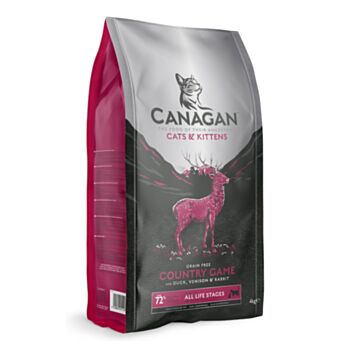 4公斤 Canagan Grain Free Country Game Duck, Vension & Rabbit 無穀物鴨肉+鹿肉+兔肉全貓糧(田園野味), 德國製造   (到期日: 8-2027)