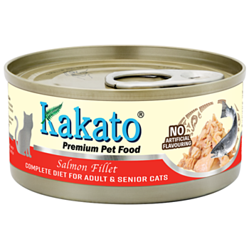 70克Kakato (貓主食) 單一蛋白三文魚成貓老貓罐頭